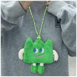 image-Emotional Straw Mobile Phone Bag Cute Plush Crossbody Bag Female