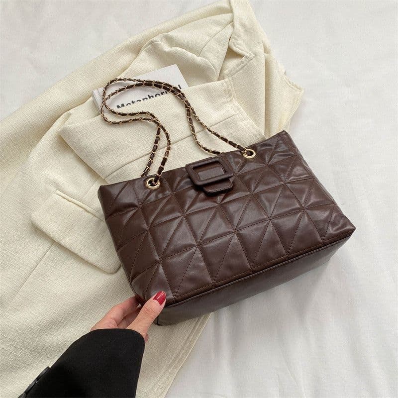 image-Women Shoulder Bags New Trendy Chic Chanel-style Rhombus Chain Bag