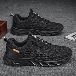 image-Season Air Cushion Sneaker Fly-kit Mesh Casual Shoes Breathable Versatile Shoes Men's Running Shoes