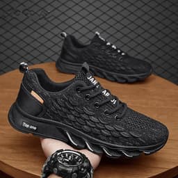 image-Season Air Cushion Sneaker Fly-kit Mesh Casual Shoes Breathable Versatile Shoes Men's Running Shoes