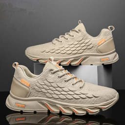 image-Season Air Cushion Sneaker Fly-kit Mesh Casual Shoes Breathable Versatile Shoes Men's Running Shoes