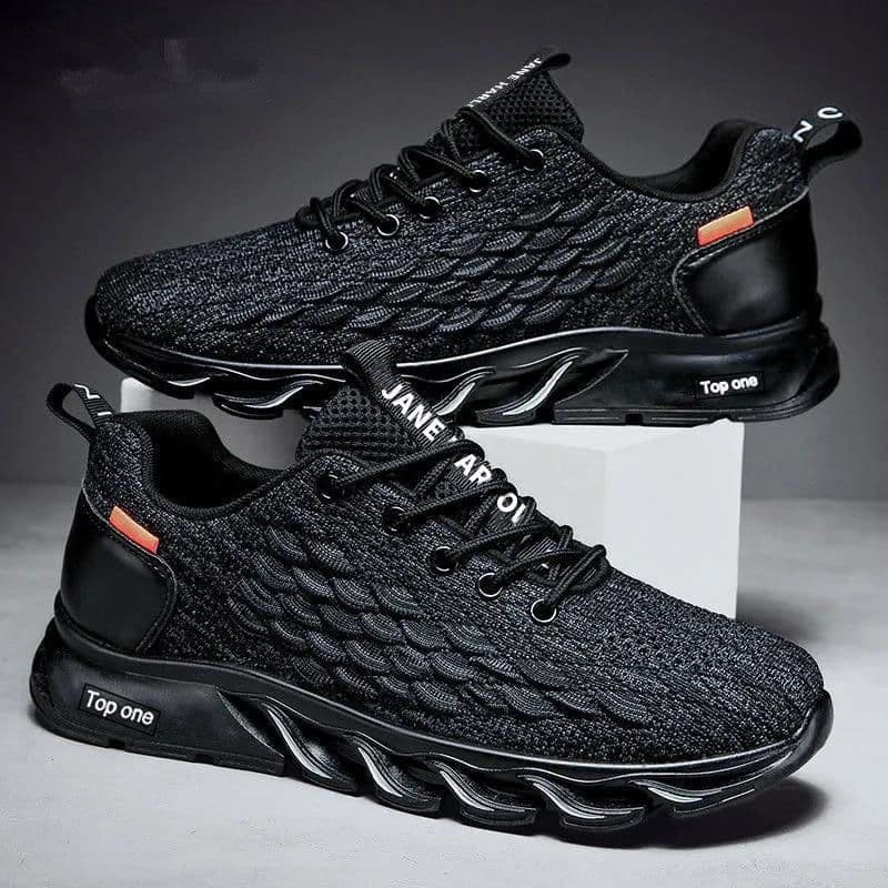 image-Season Air Cushion Sneaker Fly-kit Mesh Casual Shoes Breathable Versatile Shoes Men's Running Shoes