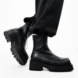 image-Men's And Women's Fashion Platform Square Toe Martin Boots