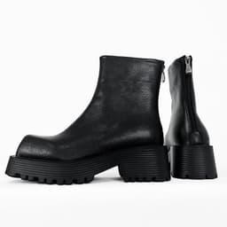 image-Men's And Women's Fashion Platform Square Toe Martin Boots