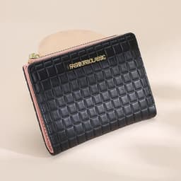 image-Women's Wallet Short Korean Style Vertical Solid Color Zipper Wallet