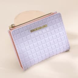 image-Women's Wallet Short Korean Style Vertical Solid Color Zipper Wallet
