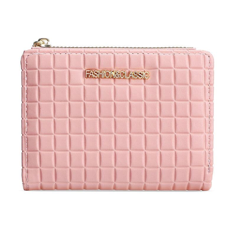 image-Women's Wallet Short Korean Style Vertical Solid Color Zipper Wallet