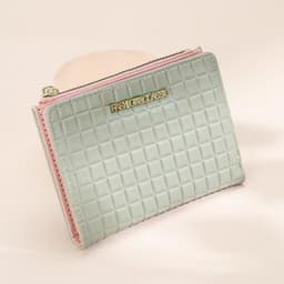 image-Women's Wallet Short Korean Style Vertical Solid Color Zipper Wallet
