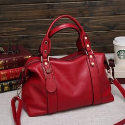 image-Fashion Boston Shoulder Bag Women's Handbags Retro Rivet Design Personalized Crossbody Bags