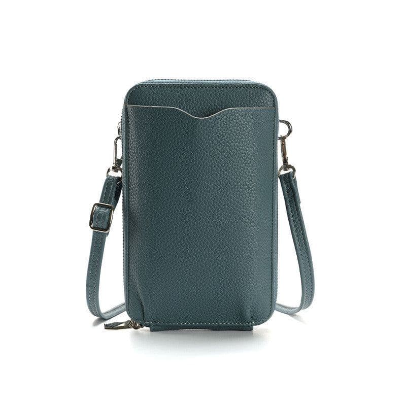 image-High-quality Lychee Pattern Mobile Phone Bags Women Small Crossbody Shoulder Bag Long Wallet