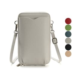 image-High-quality Lychee Pattern Mobile Phone Bags Women Small Crossbody Shoulder Bag Long Wallet