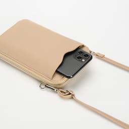 image-High-quality Lychee Pattern Mobile Phone Bags Women Small Crossbody Shoulder Bag Long Wallet