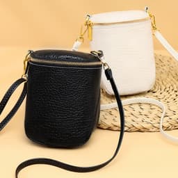 image-High-quality Leather Mobile Phone Bag Korean Style Shell Bags For Women Fashion Small Shoulder Crossbody Bag
