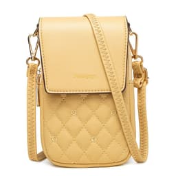 image-Plaid Sewing Design Mobile Phone Bags For Women Simple Buckle Multifunctional Crossbody Shoulder Bag