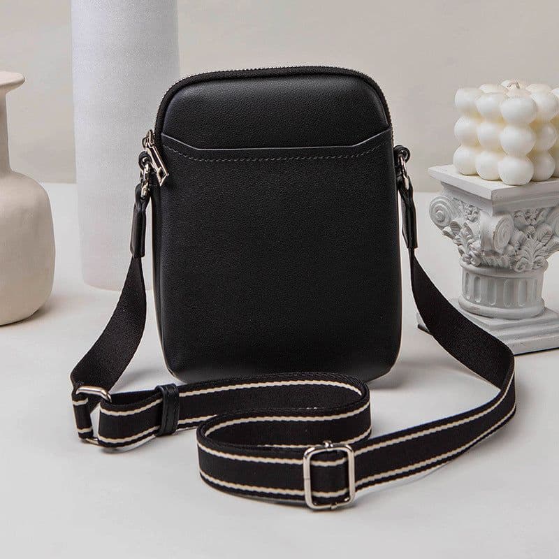 image-Solid Color Simple Mobile Phone Bags Small Crossbody Shoulder Bag For Women