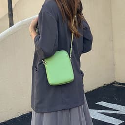 image-Solid Color Simple Mobile Phone Bags Small Crossbody Shoulder Bag For Women