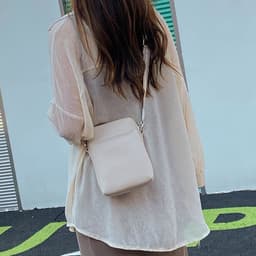 image-Solid Color Simple Mobile Phone Bags Small Crossbody Shoulder Bag For Women
