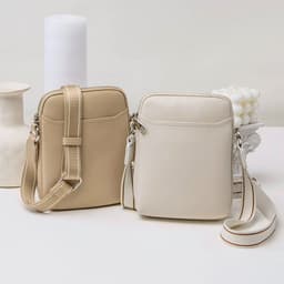 image-Solid Color Simple Mobile Phone Bags Small Crossbody Shoulder Bag For Women
