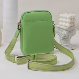 image-Solid Color Simple Mobile Phone Bags Small Crossbody Shoulder Bag For Women
