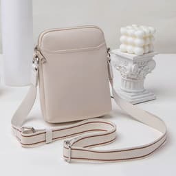 image-Solid Color Simple Mobile Phone Bags Small Crossbody Shoulder Bag For Women