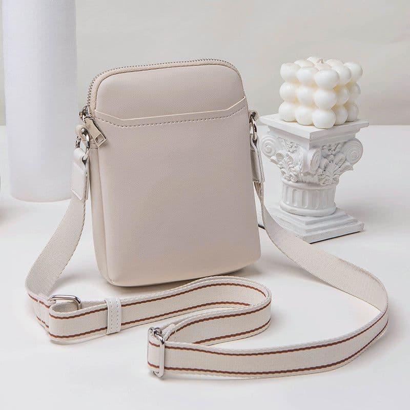 image-Solid Color Simple Mobile Phone Bags Small Crossbody Shoulder Bag For Women
