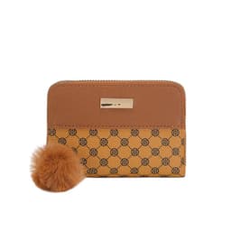 image-Women's Short Printing Color Contrast Korean Style Bag Wallet