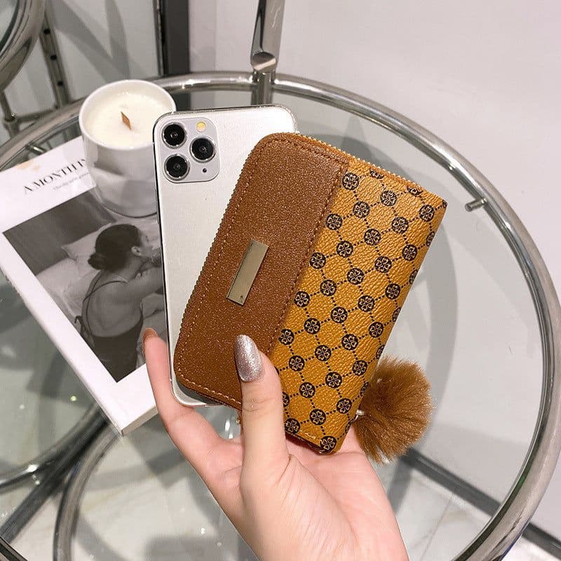 image-Women's Short Printing Color Contrast Korean Style Bag Wallet