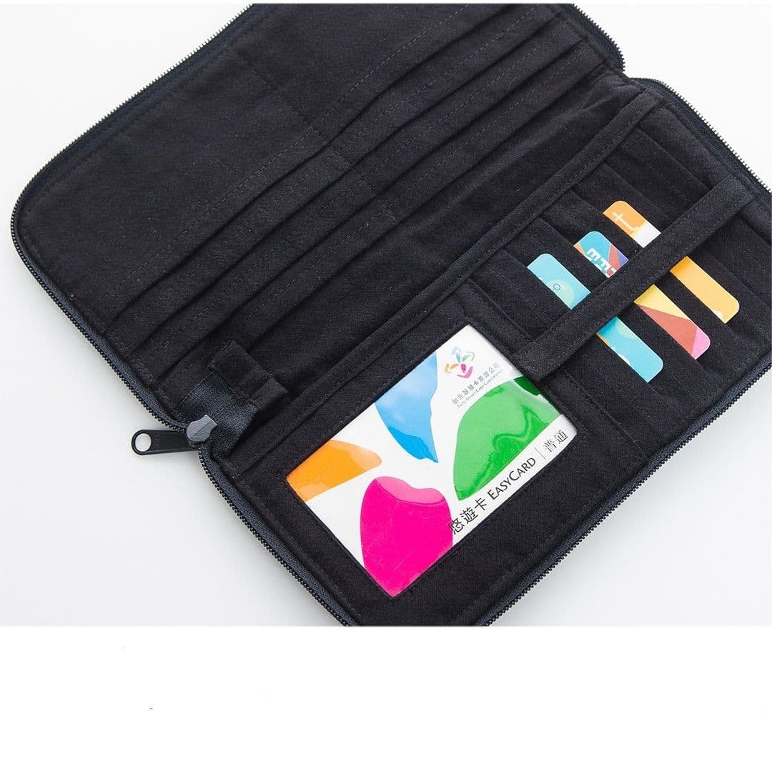 image-Cute Qile Cat Women's Fashion Canvas Wallet