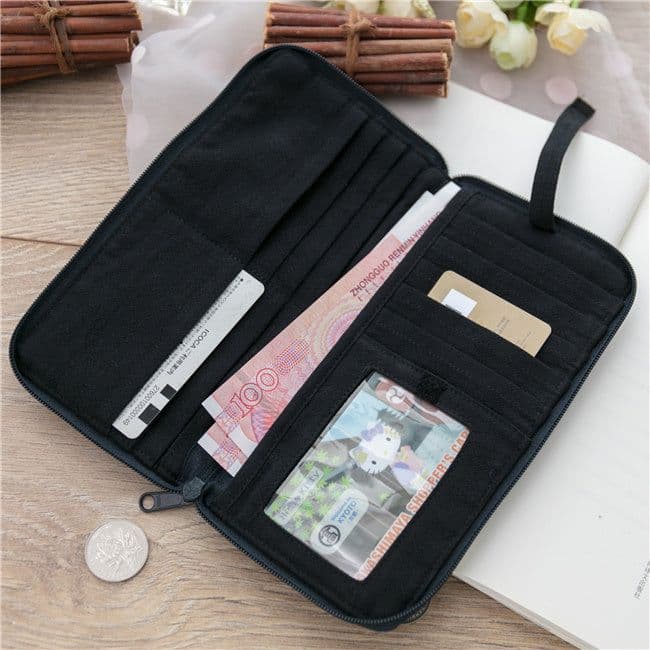 image-Cute Qile Cat Women's Fashion Canvas Wallet