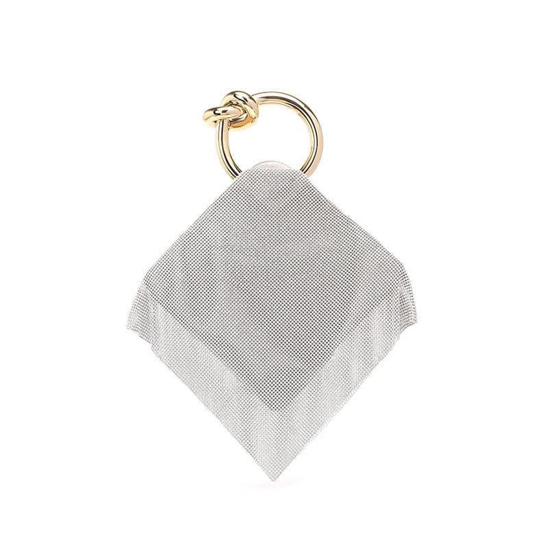 image-Portable Crystal Bag Turbot Fish Diamond Rhinestone Dinner Bag