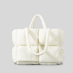 image-Simple Thickened Shoulder Crossbody New Plus Size Down Cotton Handbag For Women