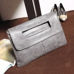 image-Large Capacity PU Crossbody Shoulder Belt Clutch