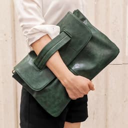 image-Large Capacity PU Crossbody Shoulder Belt Clutch