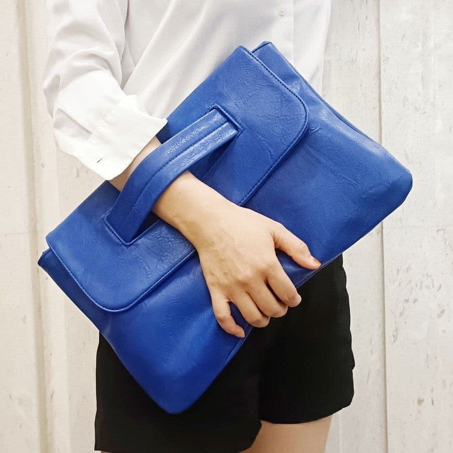 image-Large Capacity PU Crossbody Shoulder Belt Clutch