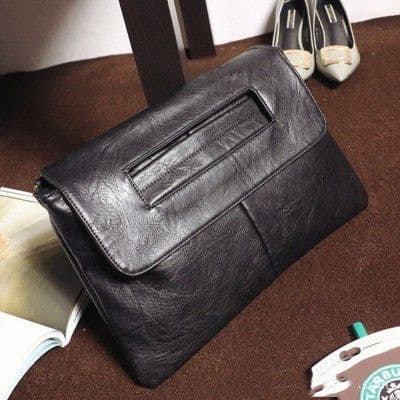 image-Large Capacity PU Crossbody Shoulder Belt Clutch