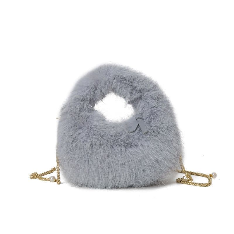 image-Fashion Plush Hand-carrying Bag Women