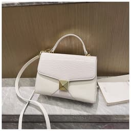 image-Mining Stone Pattern Stitching Square Pouch Women's Classic All-match Niche Shoulder Bag