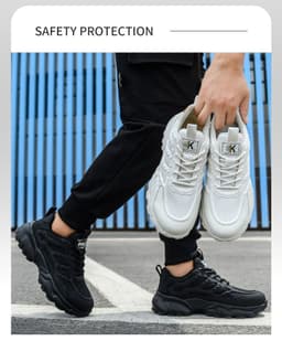 image-Anti-smashing And Anti-penetration Safety Shoes EVA Outsole Lightweight And Wear-resistant Safety Shoes