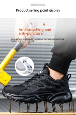 image-Anti-smashing And Anti-penetration Safety Shoes EVA Outsole Lightweight And Wear-resistant Safety Shoes