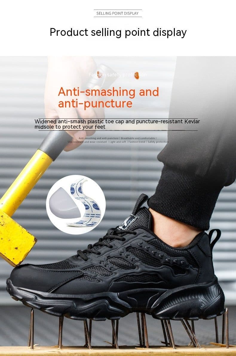 image-Anti-smashing And Anti-penetration Safety Shoes EVA Outsole Lightweight And Wear-resistant Safety Shoes