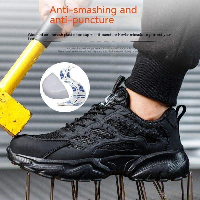 image-Anti-smashing And Anti-penetration Safety Shoes EVA Outsole Lightweight And Wear-resistant Safety Shoes