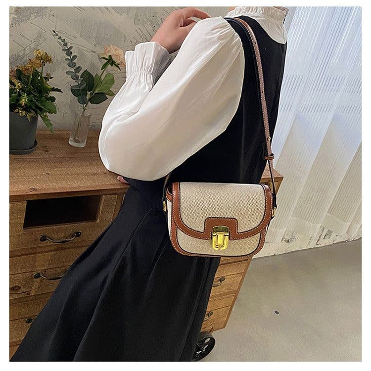 image-Saddle Bag Fashion One-shoulder Crossbody Bag Commuter Bag