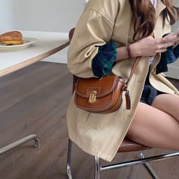 image-Saddle Bag Fashion One-shoulder Crossbody Bag Commuter Bag