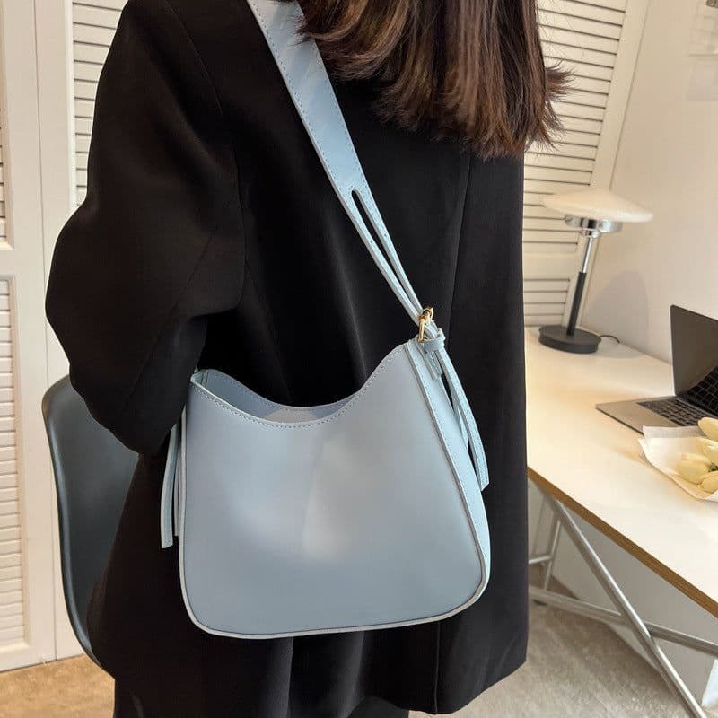 image-Women's Bucket Crossbody Shoulder Bag Fashion Simple Portable