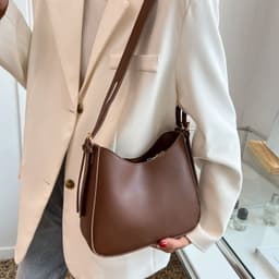 image-Women's Bucket Crossbody Shoulder Bag Fashion Simple Portable