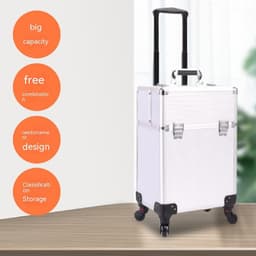 image-Large-capacity Make-up And Make-up Artist Trolley Storage Toolbox