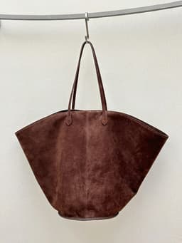 image-Versatile Handheld Shoulder Bag Large Capacity Totes Frosted Suede Maillard Women's Bag