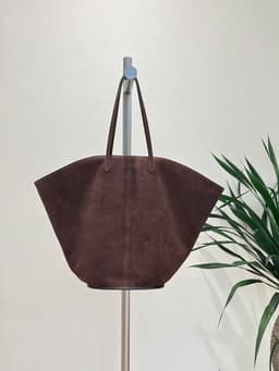 image-Versatile Handheld Shoulder Bag Large Capacity Totes Frosted Suede Maillard Women's Bag
