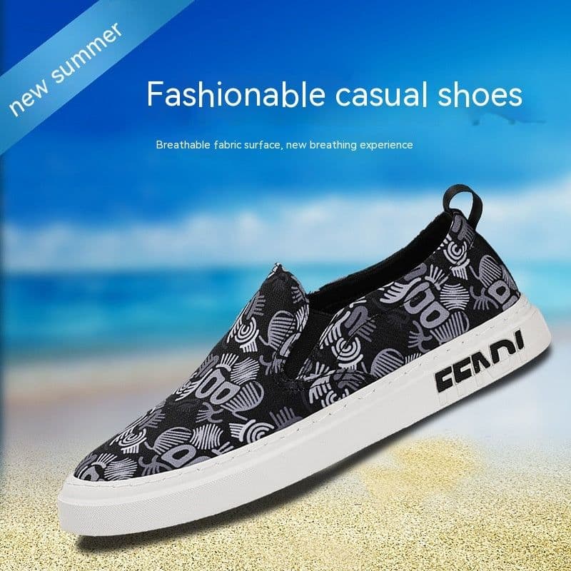 image-Men's Shoes Spring New Casual Versatile Shoes Korean Fashion Shoes Low-top Men's Canvas Shoes