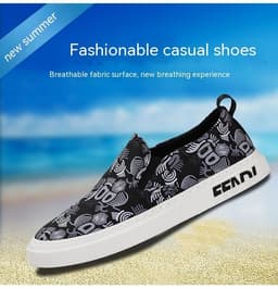 image-Men's Shoes Spring New Casual Versatile Shoes Korean Fashion Shoes Low-top Men's Canvas Shoes